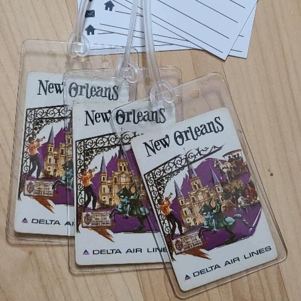 Delta Airlines New Orleans Luggage Tags Set (3)